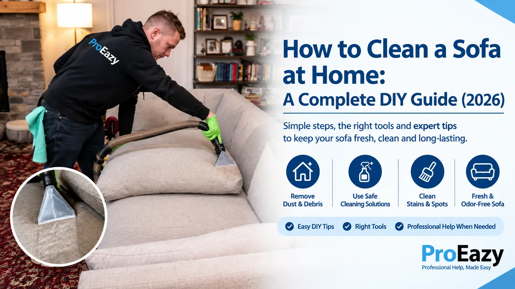 How to Clean a Sofa at Home: A Complete DIY Guide (2026)